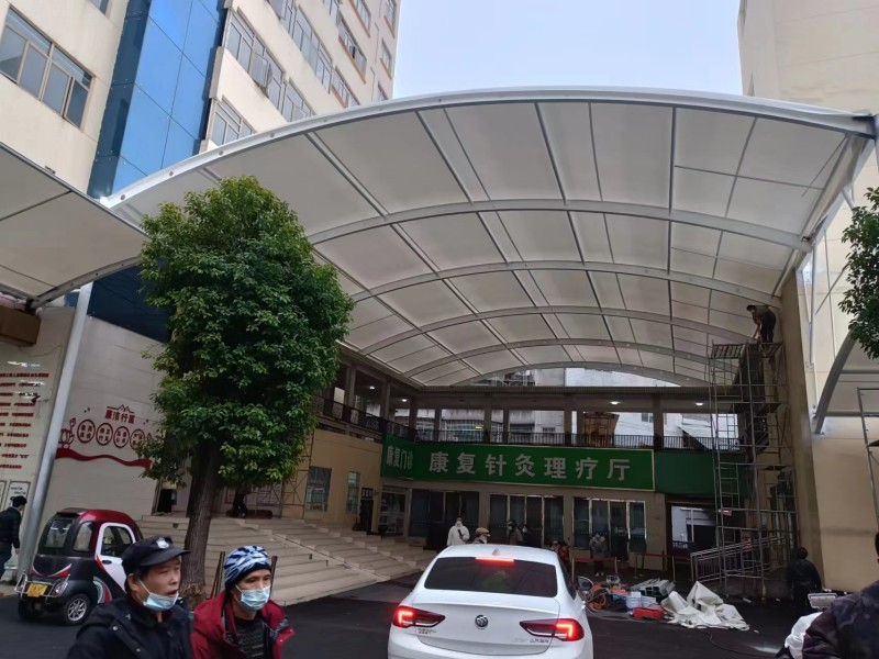 长兴县推拉雨棚定制厂家，仓库通道、卸货区移动伸缩棚搭建-2